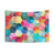 Colorful bohemian hexagon pattern tapestry