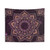 Purple and rose gold mandala tapestry