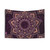 Purple and rose gold mandala tapestry