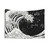 Black and White Great Wave Tapestry for Surfers Wall Art