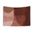 Boho Terracotta Brown Tapestry with Abstract Shapes