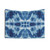 Tie-Dye Boho Tapestry with Blue Indigo Shibori Pattern