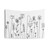 Minimalist Line Art Flower Tapestry Wall Hanging