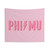 Phi Mu Sorority Pink Lightning Tapestry