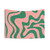 Contemporary abstract pattern tapestry in pink and green
