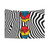 Psychedelic striped tapestry wall art