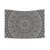Boho Gray Mandala Tapestry Wall Hanging