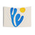 Blue Leaf & Sun Matisse Paper Cutouts Tapestry