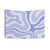 Modern abstract tapestry with retro lavender purple swirl pattern
