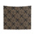 Moroccan Tile Pattern Black and Gold Tapestry