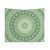 Boho Green Yellow White Mandala Tapestry