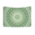 Boho Green Yellow White Mandala Tapestry