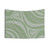 Retro Swirl Abstract Muted Green Tapestry