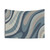 Abstract Wavy Loops Tapestry in Neutral Blue Grey Tones