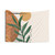 Minimalist eucalyptus tapestry with boho geometric art