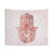 Rose Gold Hamsa Tapestry - Boho Metallic Wall Art
