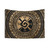 Hunab Ku Mayan Symbol Black and Gold Tapestry