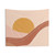 Abstract sunset painting boho tapestry