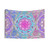 Boho Medallion Tapestry in Pink, Turquoise and Purple