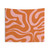 Retro Abstract Pattern Tapestry in Pink and Orange