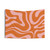 Retro Abstract Pattern Tapestry in Pink and Orange