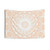 Pale Pumpkin and White Mandala Tapestry