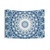 Blue and White Lace Mandala Tapestry