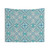 Boho Floral Tapestry in Teal and Blue