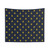 Golden and Dark Blue Lily Pattern Tapestry