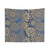 Blue and Gold Mandala Pattern Tapestry Wall Hanging