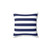 Navy Blue and White Striped Pillow
