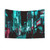 Cyberpunk Nights Tapestry - Neon Cityscape Wall Hanging