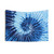 Blue Tie Dye Tapestry with Spiral Design