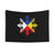 The Philippine Sun Tapestry - Colorful Filipino Flag Art