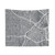 Los Angeles Map Gray Tapestry - Graphic Wall Art
