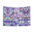 Decorative Moroccan tile pattern tapestry in shades of purple and mauve