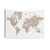 Detailed world map tapestry with US state capitals
