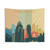 Cincinnati Skyline Tapestry - Colorful City Landscape Wall Hanging