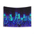 Synthwave City Blue Tapestry - Retro 80s Vaporwave Aesthetic Wall Art