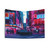 Akihabara Futuristic Tapestry with Neon Lights of Tokyo