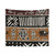 African mud cloth tapestry with elephant design
