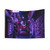 Futuristic Purple Hues of Golden Gai Tapestry