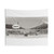 Kansas City Chiefs Arrowhead Stadium Tilt-Shift Black and White Tapestry