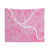 Pittsburgh Map Pink Tapestry