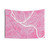 Pittsburgh Map Pink Tapestry
