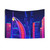 Synthwave Neon City Tapestry featuring Dubai Cyberpunk Landscape