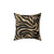 Metallic Gold Zebra Print Decorative Pillow
