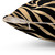 Metallic Gold Zebra Print Decorative Pillow