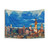 Textured Chicago Sunset Tapestry - Mixed Media Art