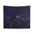 World Map at Night Tapestry in Navy Blue